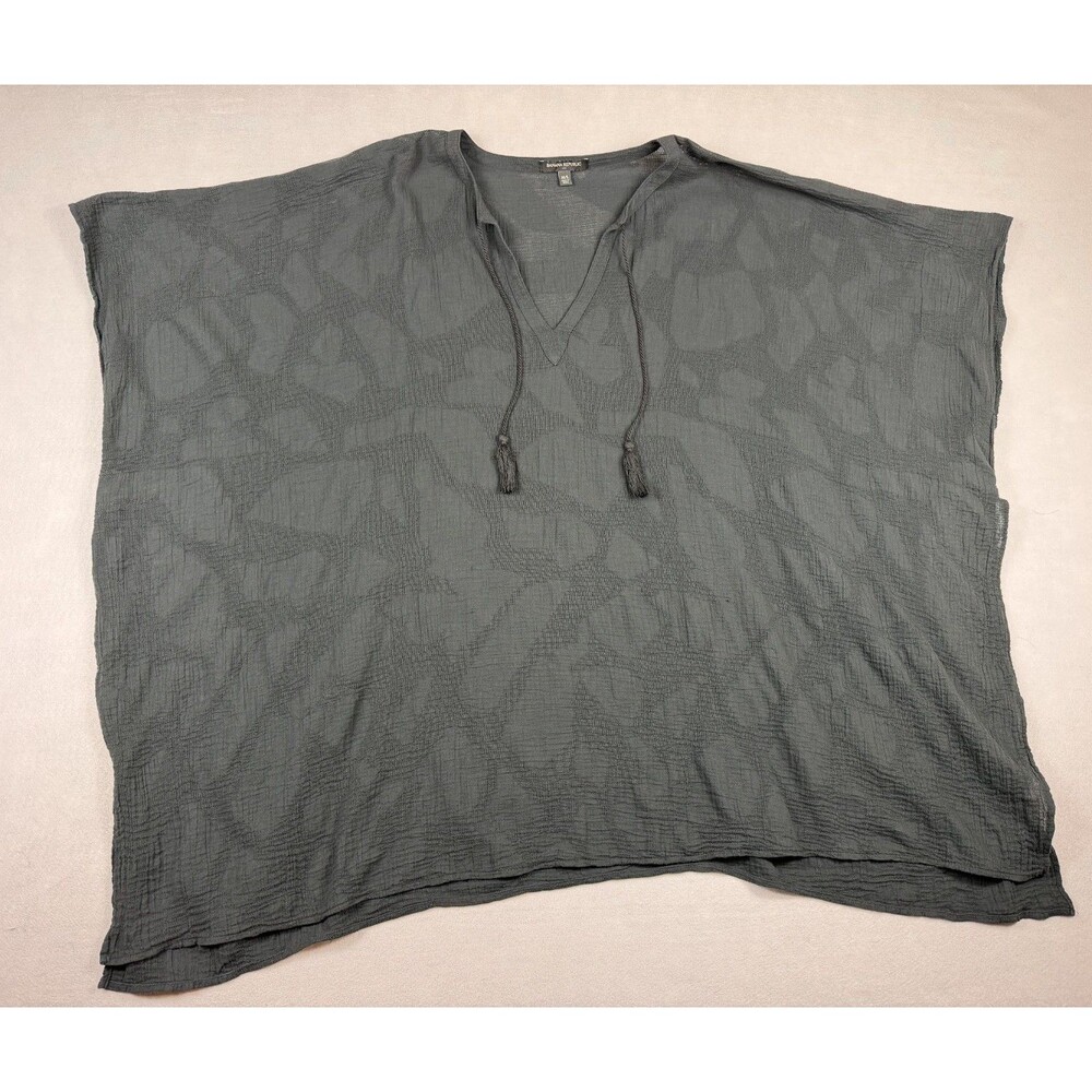Banana Republic 100% Cotton Gauze Swimsuit Cover Up Kaftan Black M/L - Picture 3 of 9